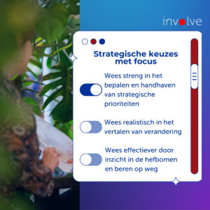 Drie stappen naar strategische keuzes met focus